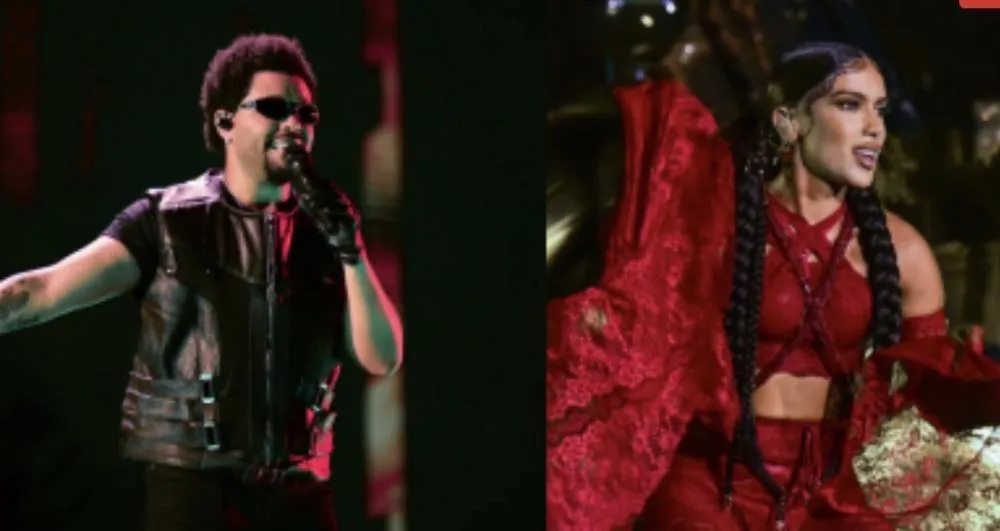 The Weeknd e Anitta mostram música inédita juntos durante show no Rio